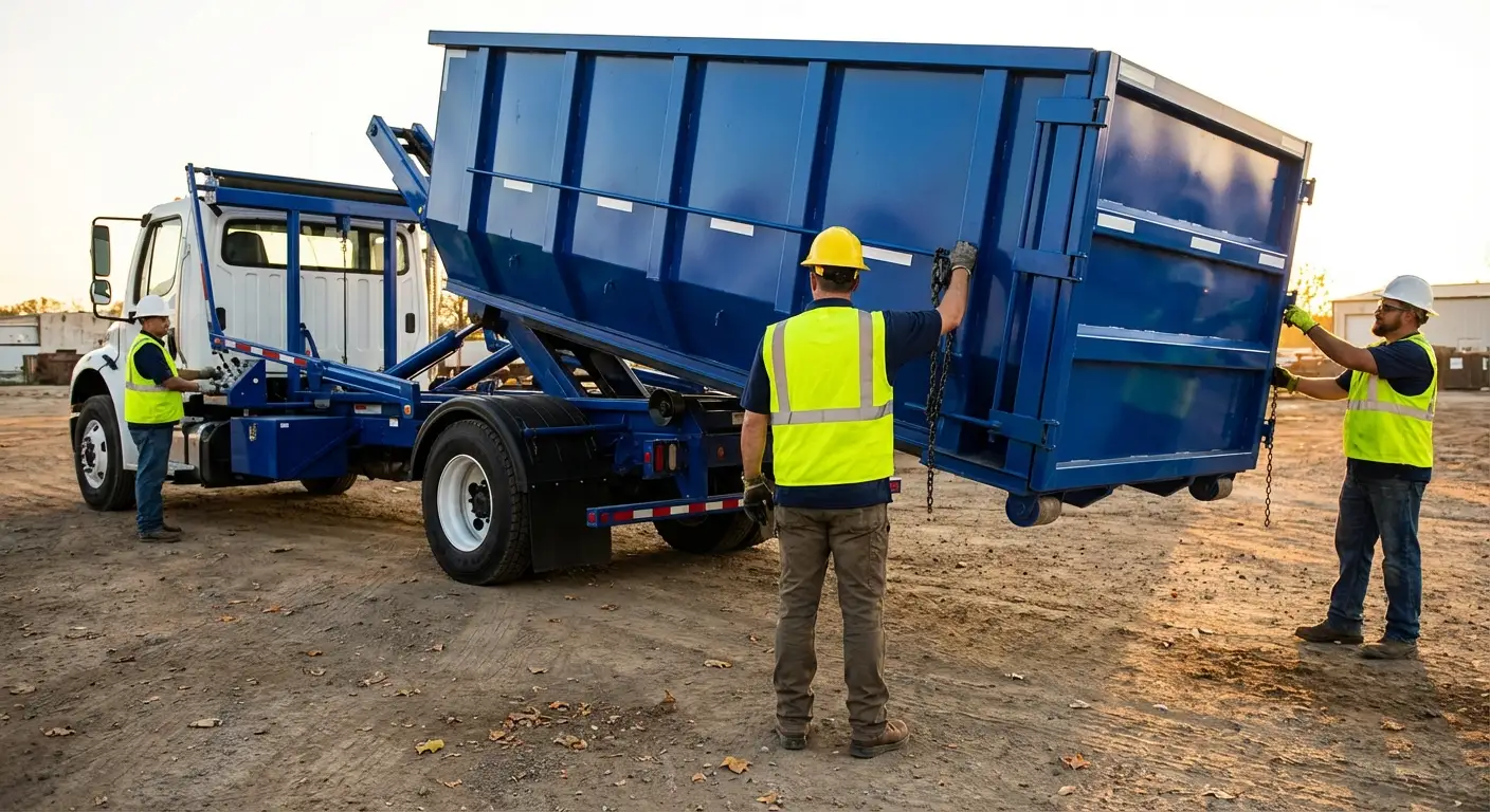 Commercial debris containment dumpster in Pensacola, FL