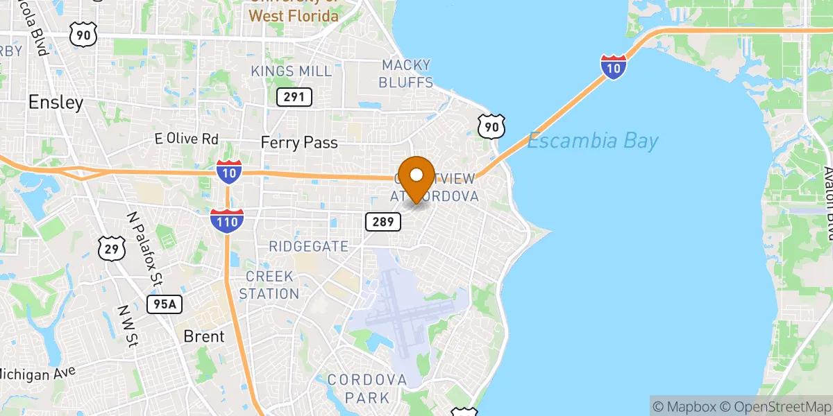  neighborhood map in Pensacola, FL