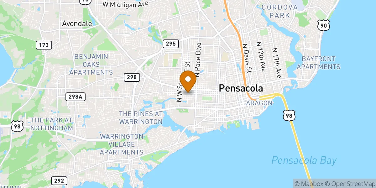  neighborhood map in Pensacola, FL