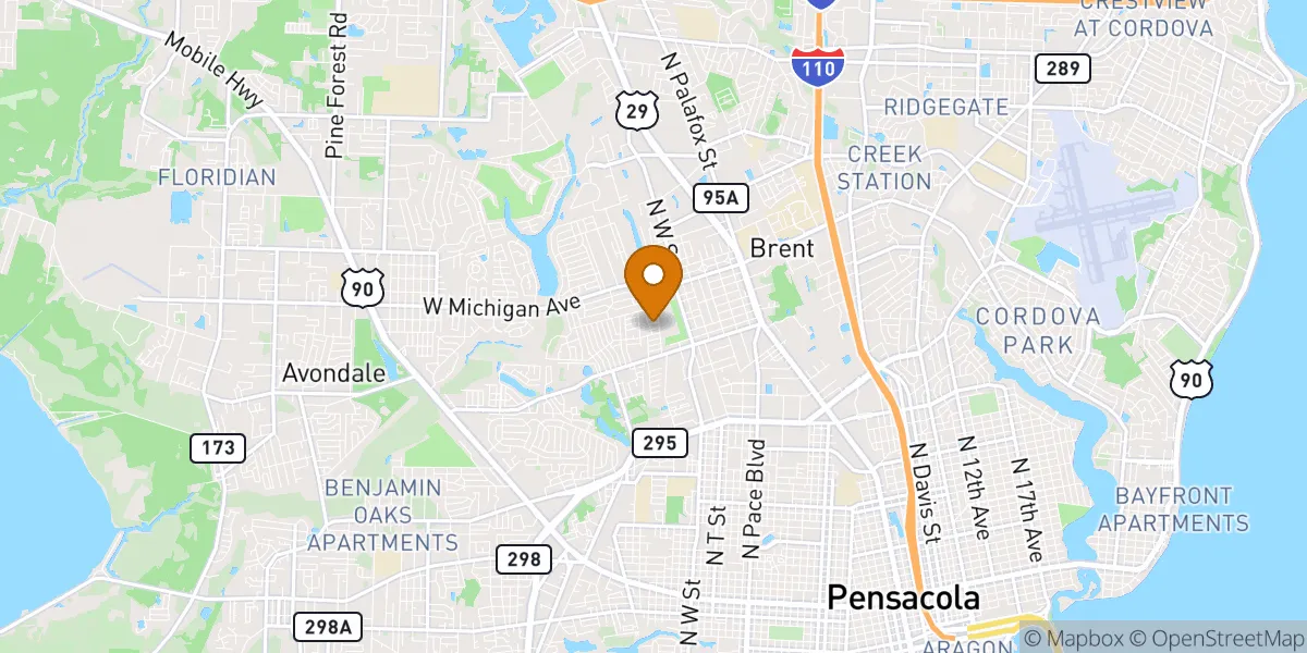  neighborhood map in Pensacola, FL
