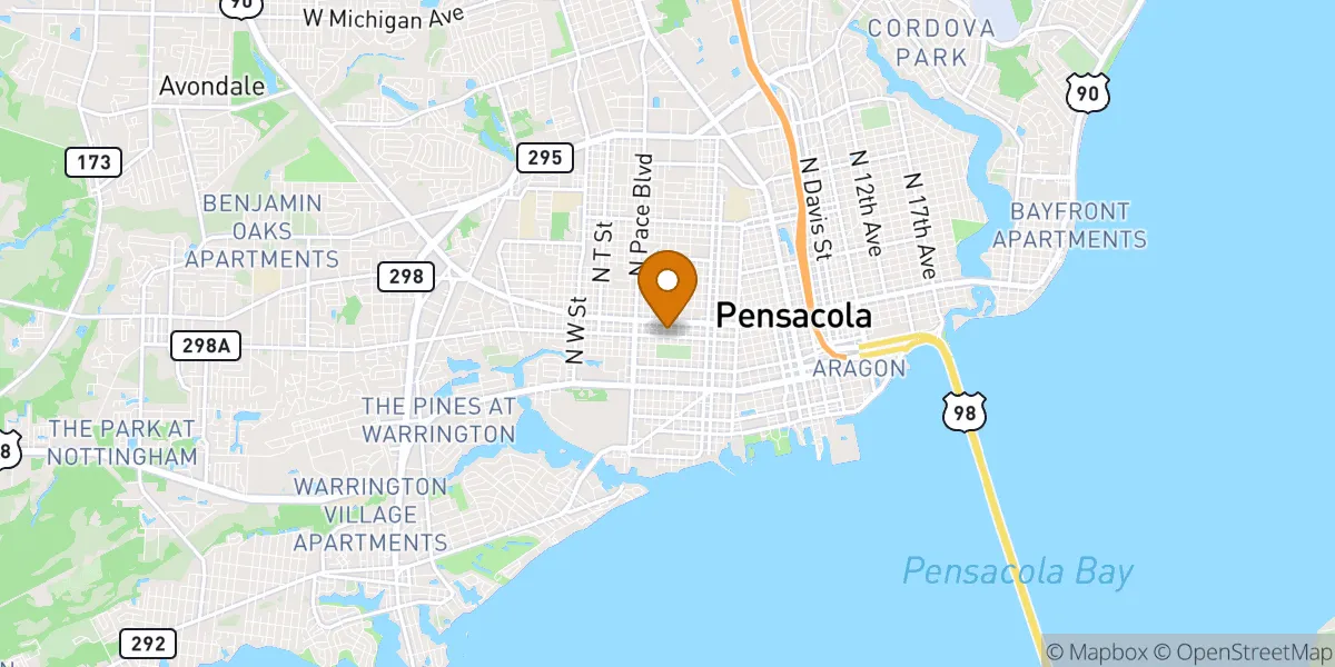 st neighborhood map in Pensacola, FL